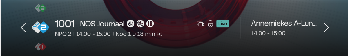 Schermafbeelding van de mini-gids voor Odido TV