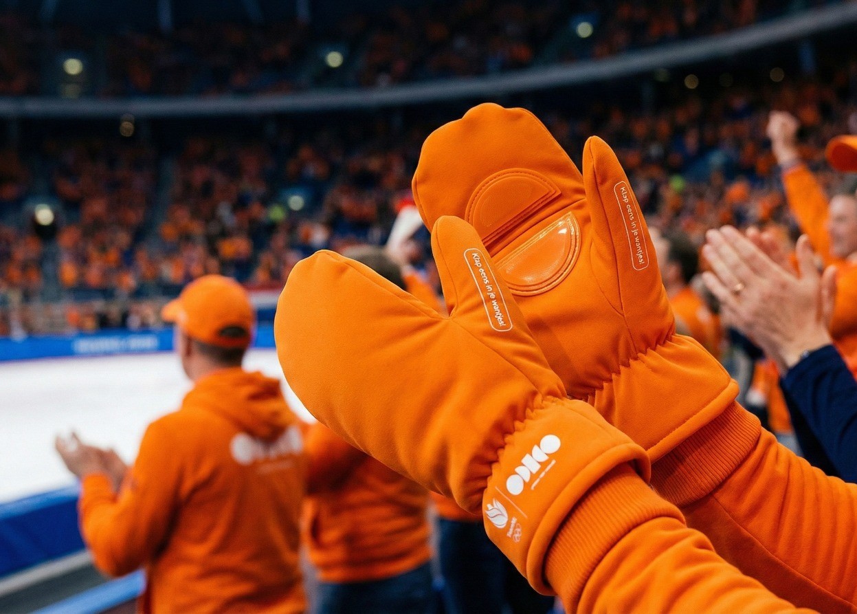 Fans in stadion met een Odido Klapwant.