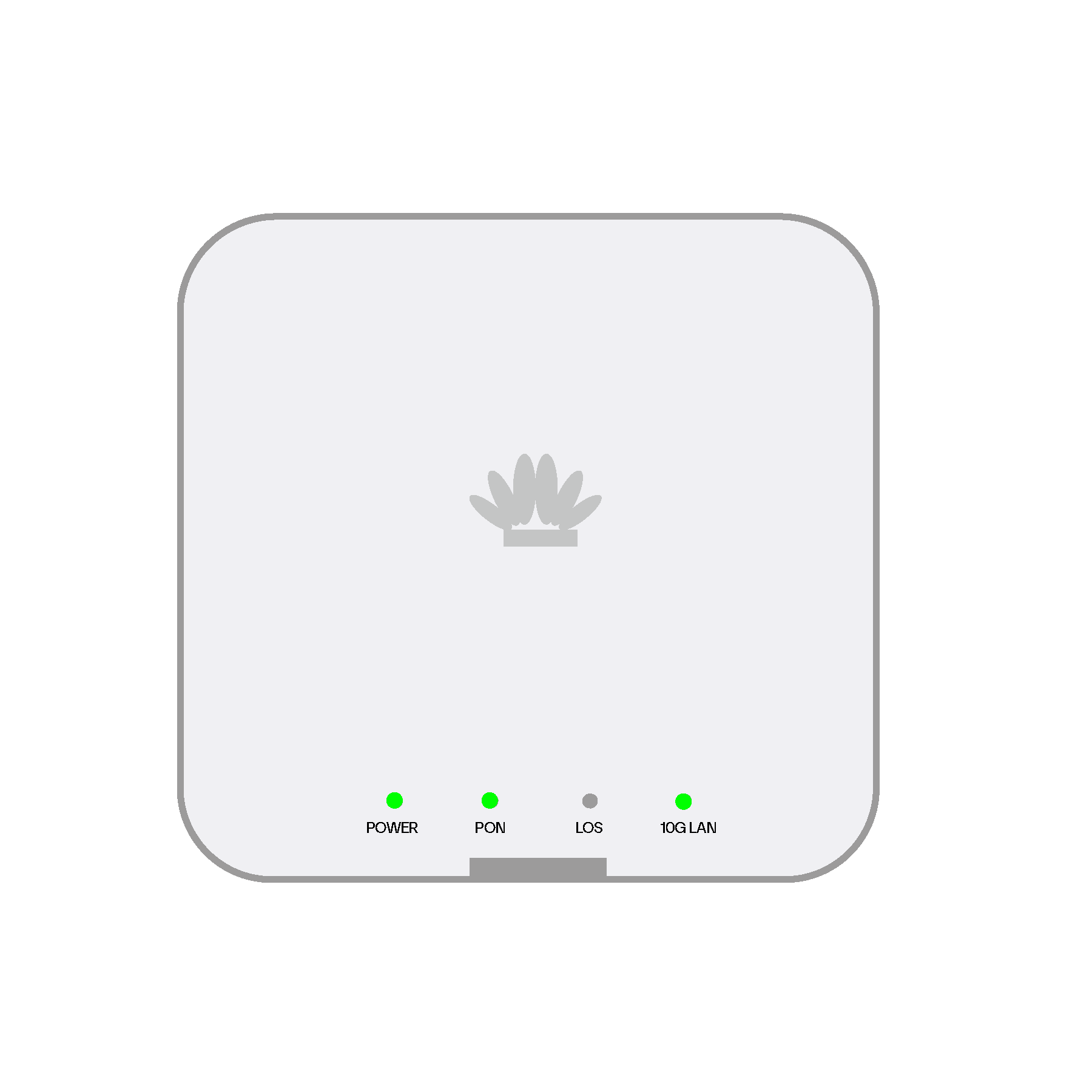 Huawei glasvezelkastje met verbindingslampjes aan