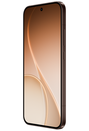 oppo reno15 pro zijkant in het bruin