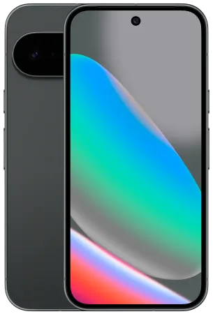 Google Pixel 10 in zwart voor en achterkant