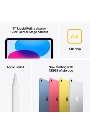 Apple iPad A16 11inch 128GB Zilver