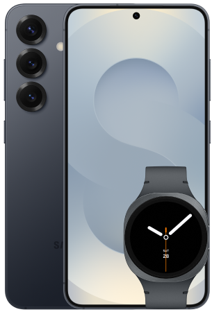 samsung galaxy s25 zwart met galaxy watch8 zwart