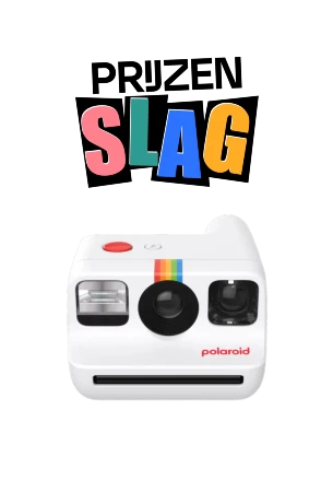 Afbeelding van prijzenslag logo met Polaroid camera