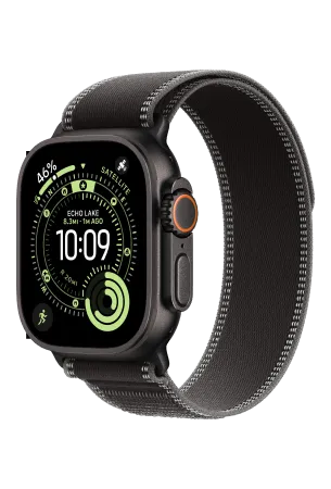 Apple Watch Ultra 3 Titanium Case 49mm Zwart Titanium - Trail-Band Zwart
