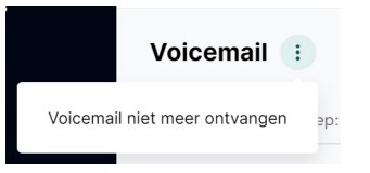 voicemail aan of uitzetten