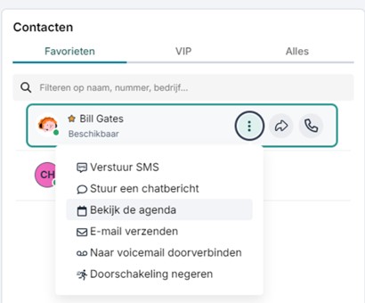 dashboard contacten
