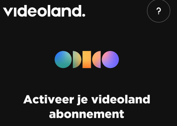 Printscreen van een deel van een scherm van Videoland waar ze je vragen je abonnement te activeren voor een Videoland Basis abonnement bij het Odido Opnemen pakket.