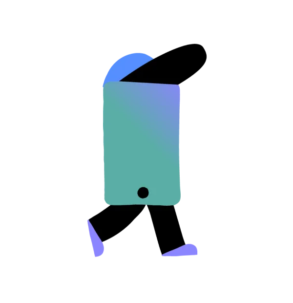 Illustratie - wandelende telefoon met pet op.