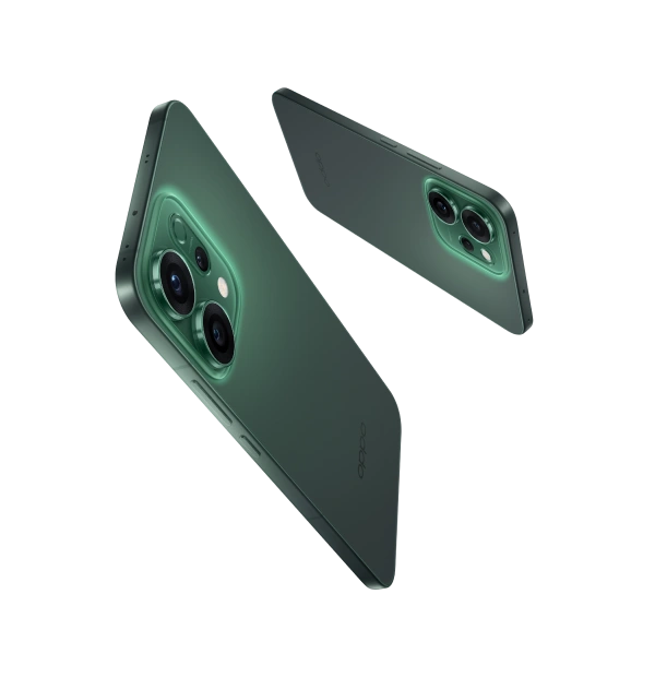 oppo reno14 en reno14 fs in het groen