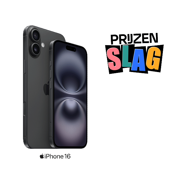 zwarte iphone 16 met prijzenslag gifje