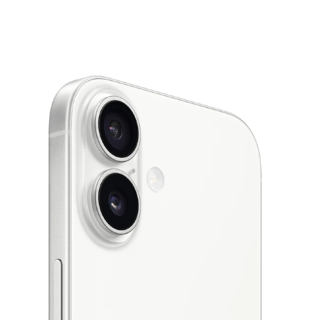 iPhone 17 Air Wit half afgesneden en gedraaid naar rechts