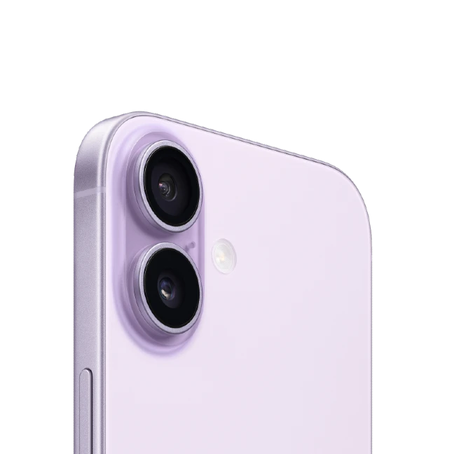 iPhone 17 Air Lila half afgesneden en gedraaid naar rechts
