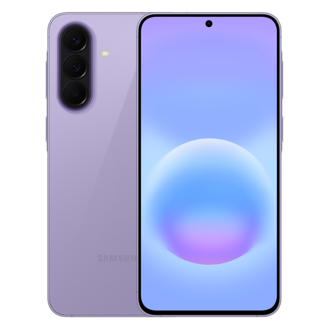 Samsung A57 lila voor en achterkant