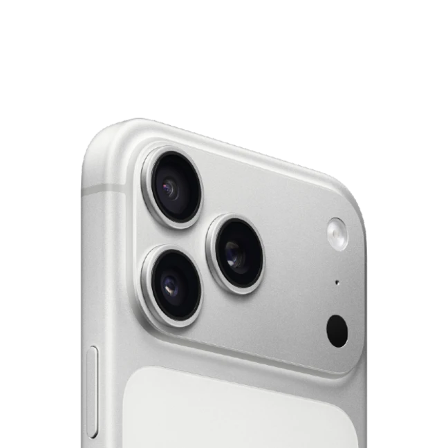 iPhone 17 Pro Max Wit half afgesneden en gedraaid naar rechts iPhone 17 Pro Max Wit half afgesneden en gedraaid naar rechts