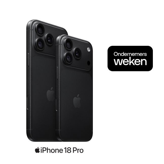 iPhone 18 Pro Ondernemersweken zwart toestel