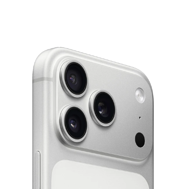 iPhone 17 Pro Wit half afgesneden en gedraaid naar rechts iPhone 17 Pro Wit half afgesneden en gedraaid naar rechts