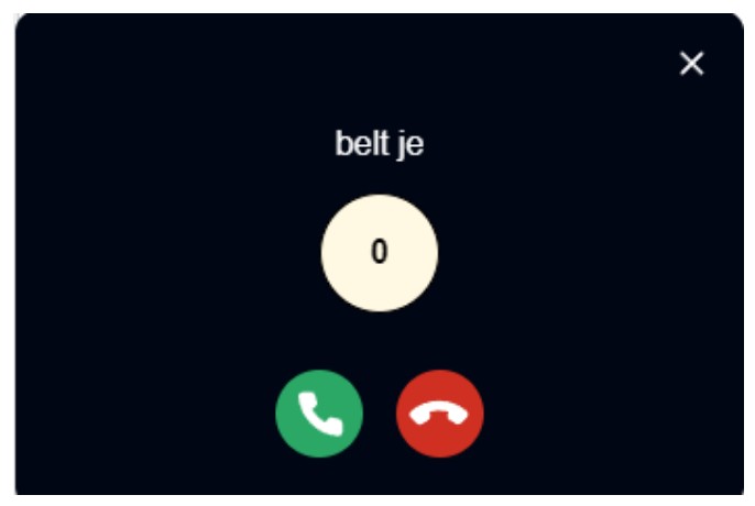 telefonie oproep pop-up