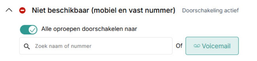 menu bovenbalk doorschakeling