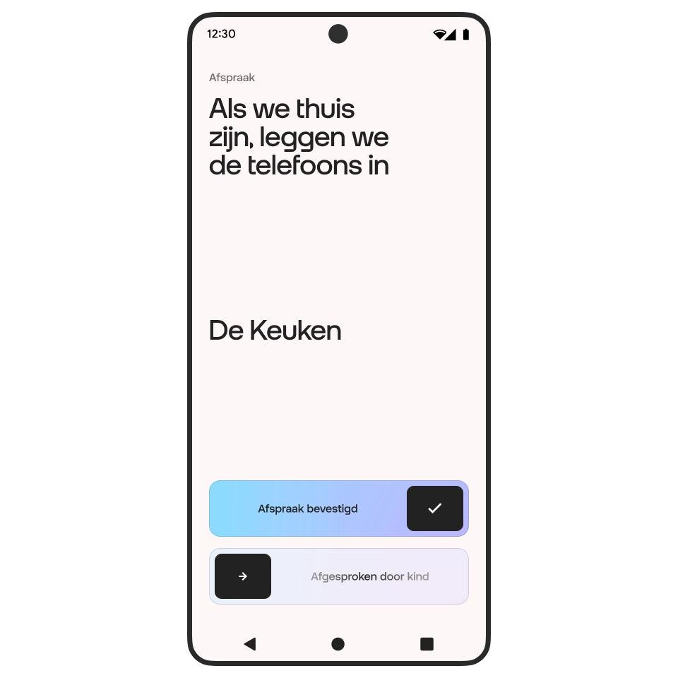 Screenshot Startphone - Afspraak maken